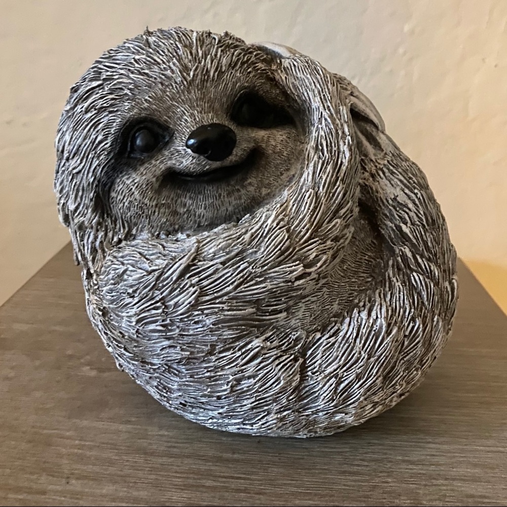 roman pudgy pals sloth statue 7”